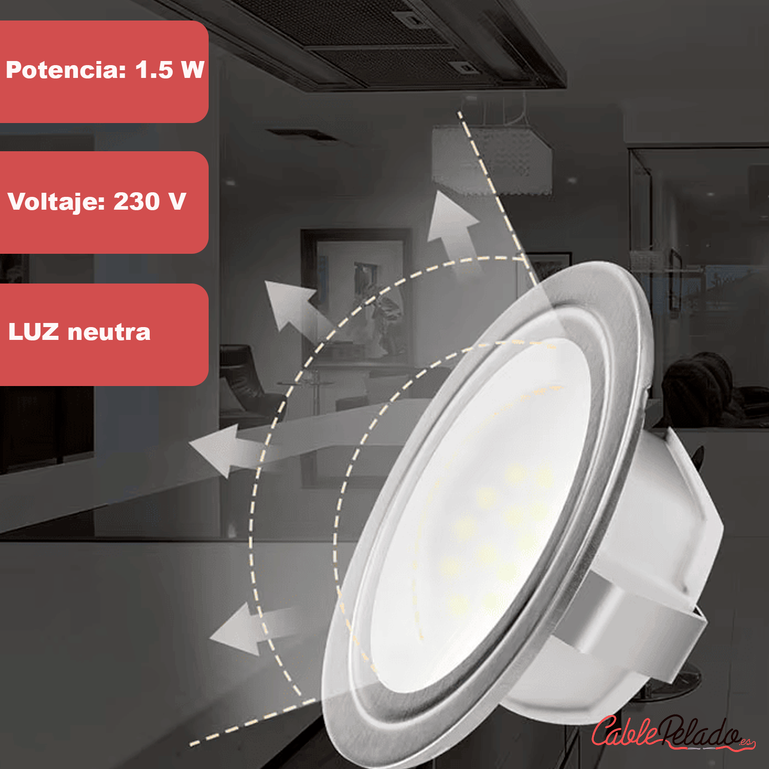 Lámpara Led Para Campanas Teka 1.5 W 230 V Codigo 81455067  Gris