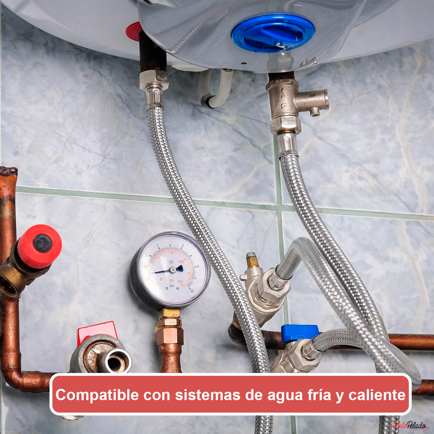 Latiguillo Flexible Hembra Pack 2 Uds 50 cm