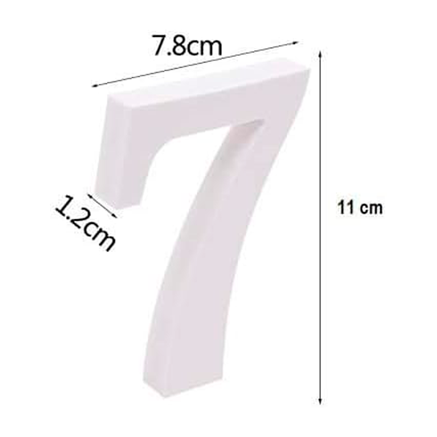 Letra N madera decorativo 11 cm Blanco