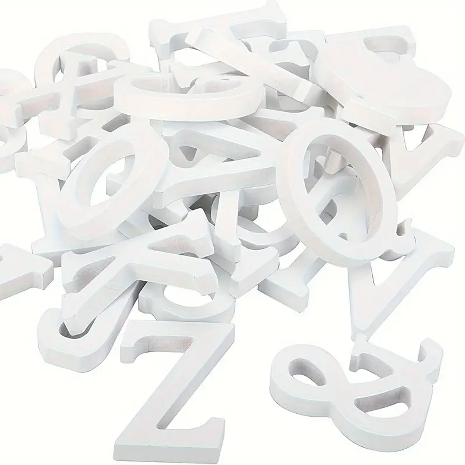 Letra N madera decorativo 11 cm Blanco