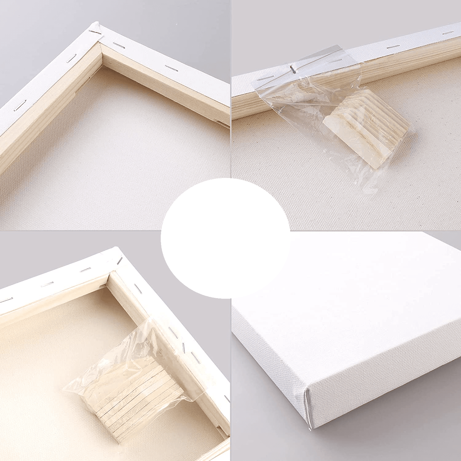 Lienzos para pintura acrilica y oleo 380grs 40x40 cm Blanco
