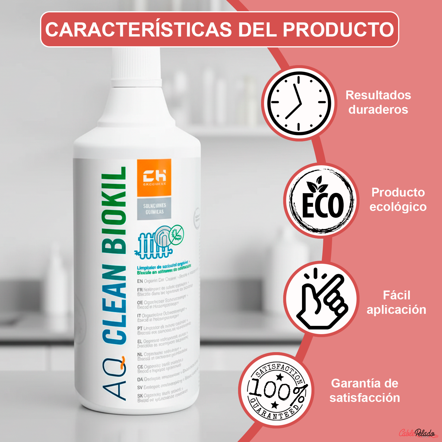 Limpiador de Suciedad Orgánica + Biocida en Sistemas de Calefacción y Circuitos Cerrados de Agua 1 L