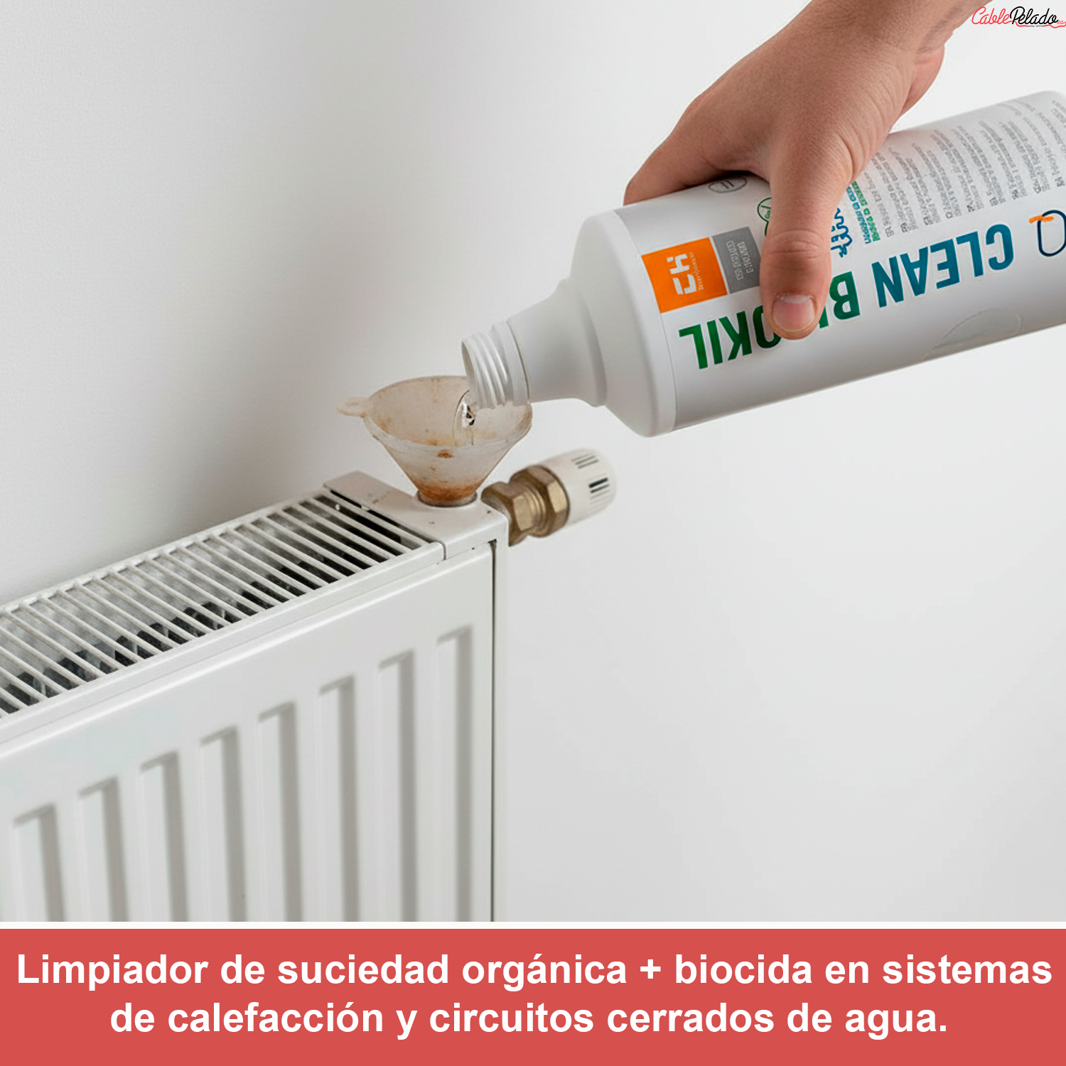Limpiador de Suciedad Orgánica + Biocida en Sistemas de Calefacción y Circuitos Cerrados de Agua 1 L