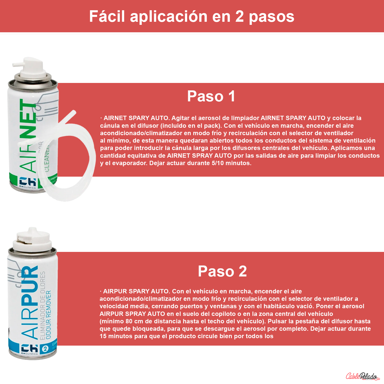 KIT AIRNET+ AIRPUR A/A Coche 100 ml
