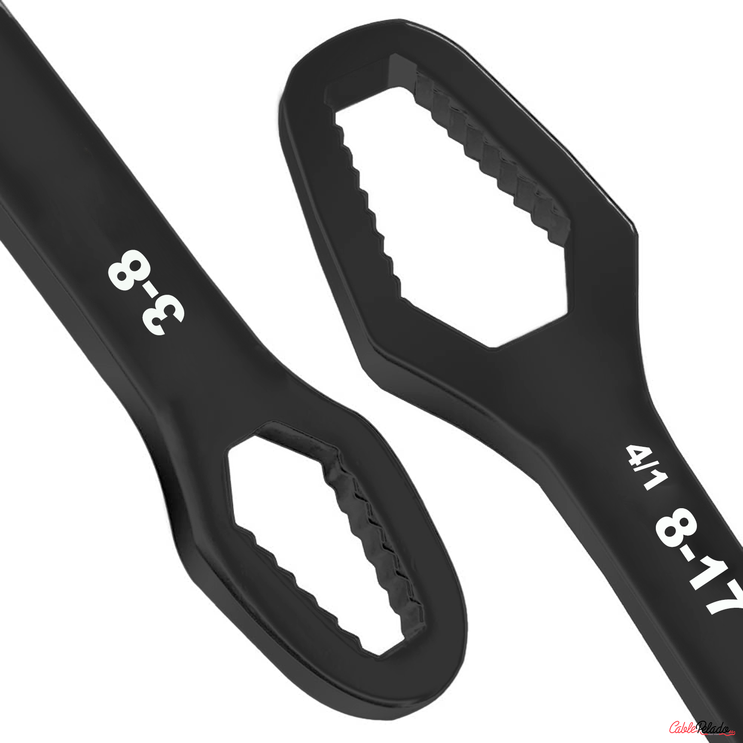 Llave Inglesa de doble extremo 3-8 , 8-17  Negro