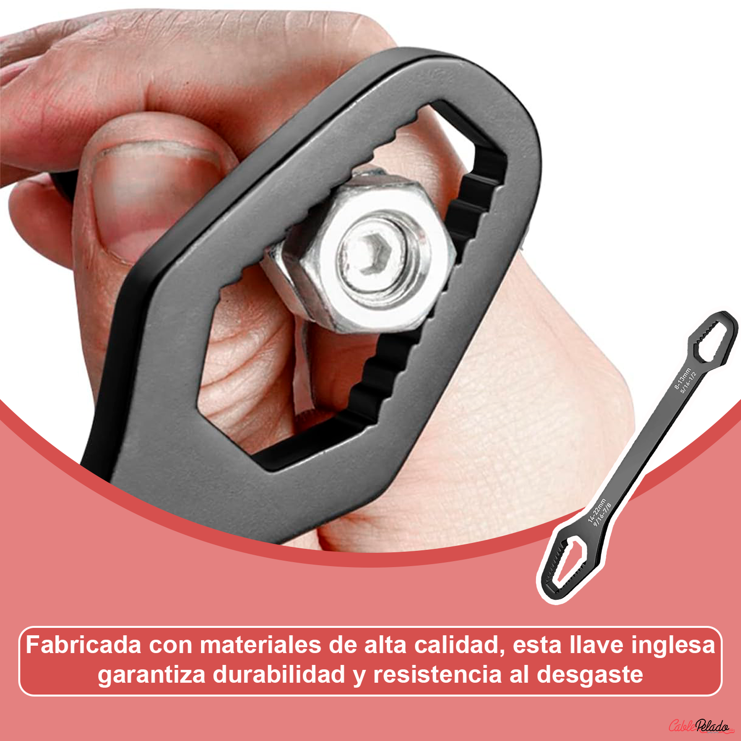 Llave Inglesa de doble extremo 3-8 , 8-17  Negro