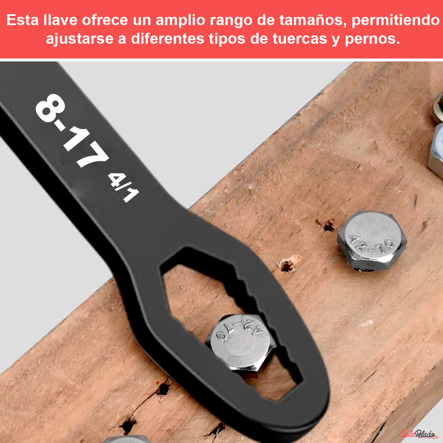 Llave Inglesa de doble extremo 3-8 , 8-17  Negro