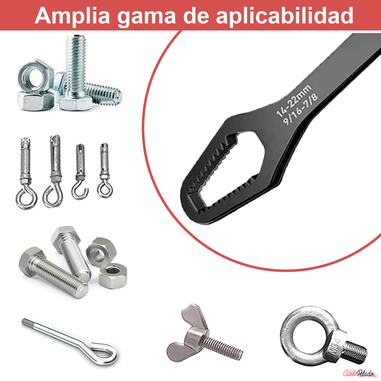 Llave Inglesa De Doble Extremo 8-13, 14-22  Negro