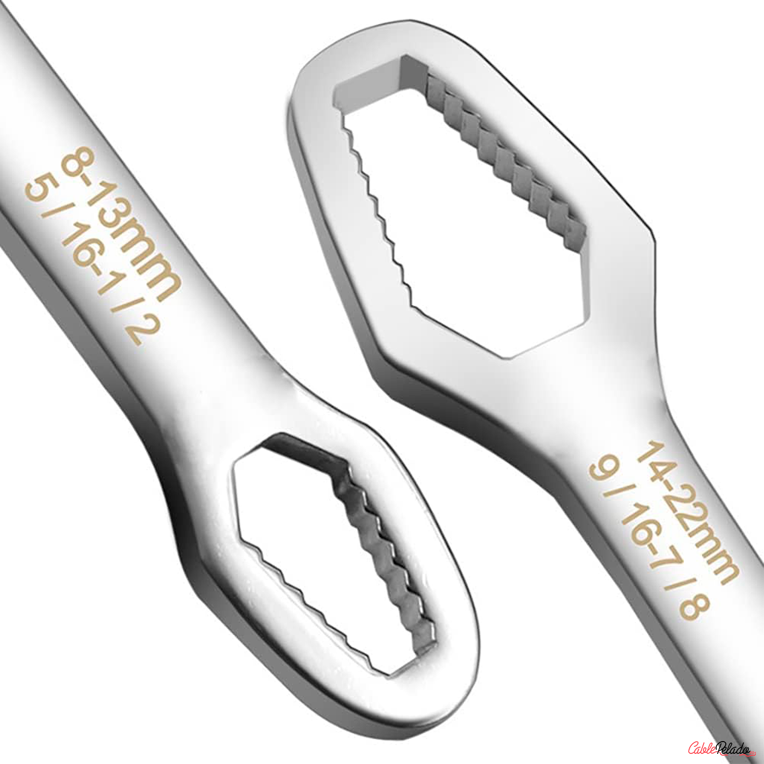 Llave Inglesa De Doble Extremo 8-13 14-22  Plateado