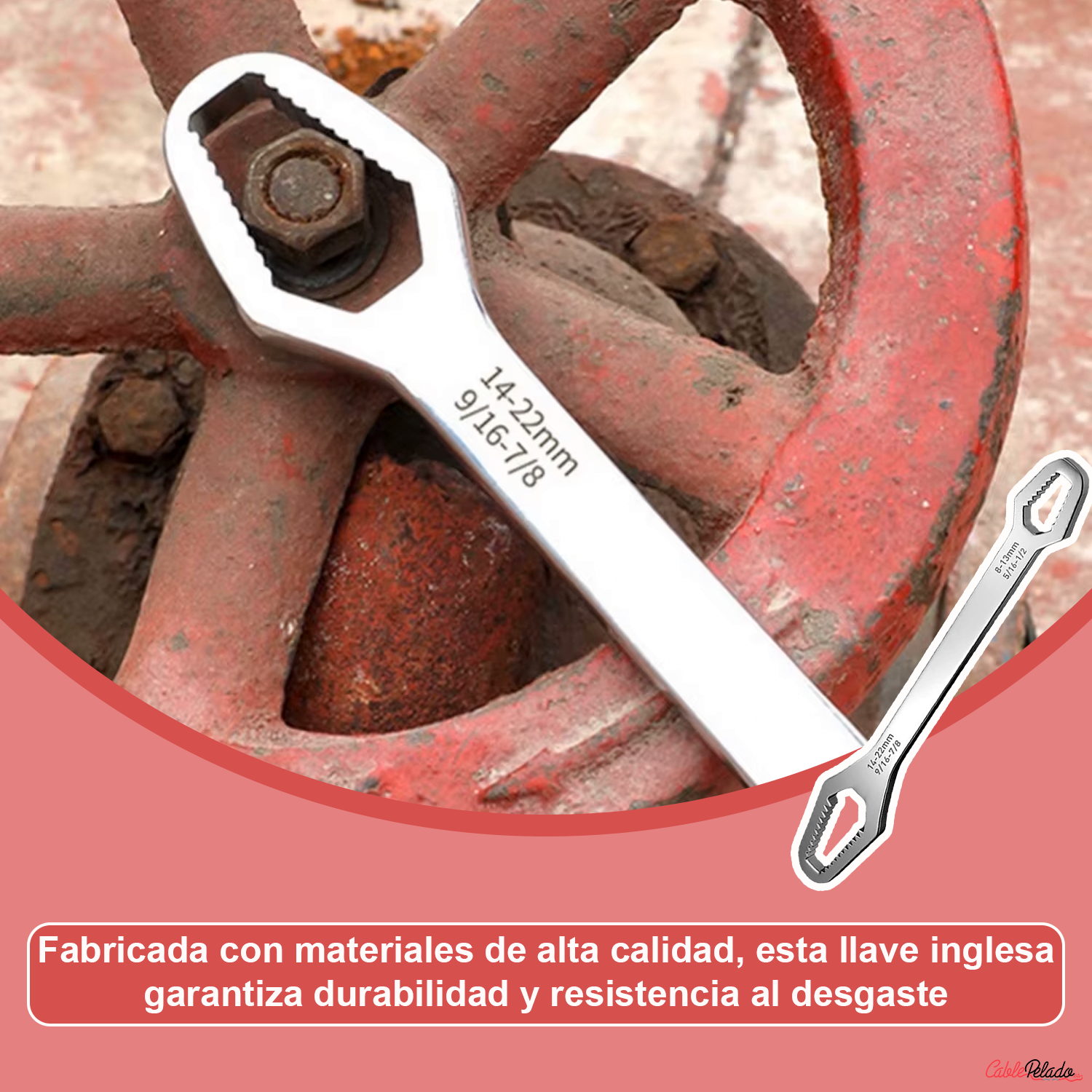 Llave Inglesa De Doble Extremo 8-13 14-22  Plateado