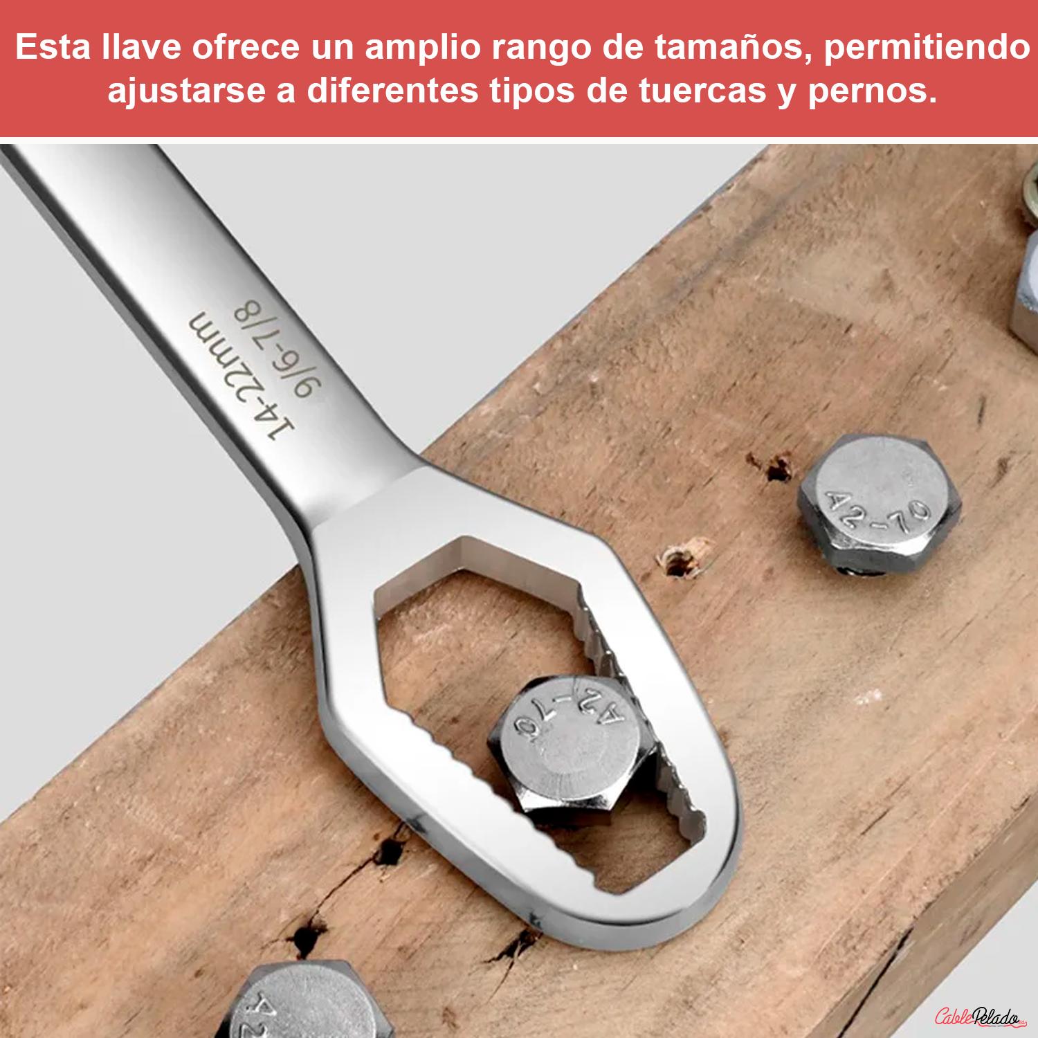 Llave Inglesa De Doble Extremo 8-13 14-22  Plateado