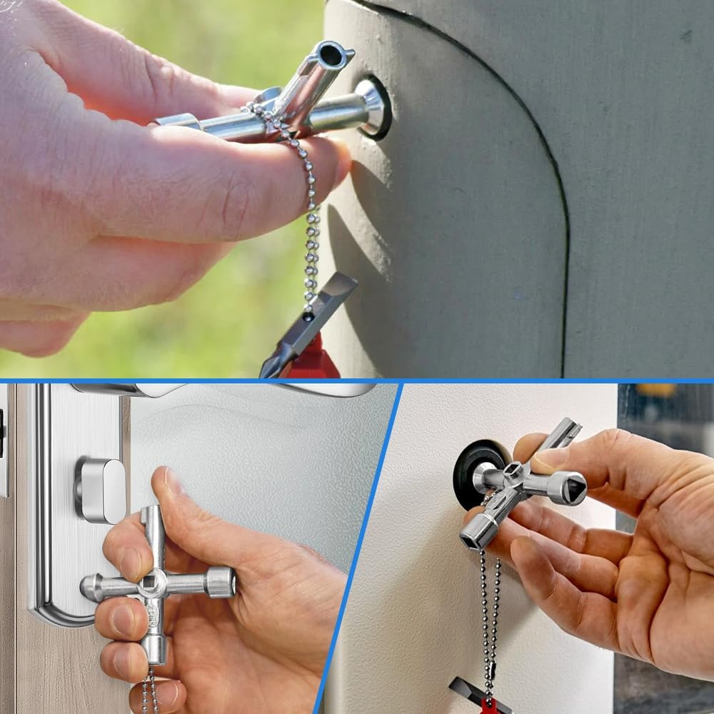 Llave Multifuncional de 4 puntas  Gris