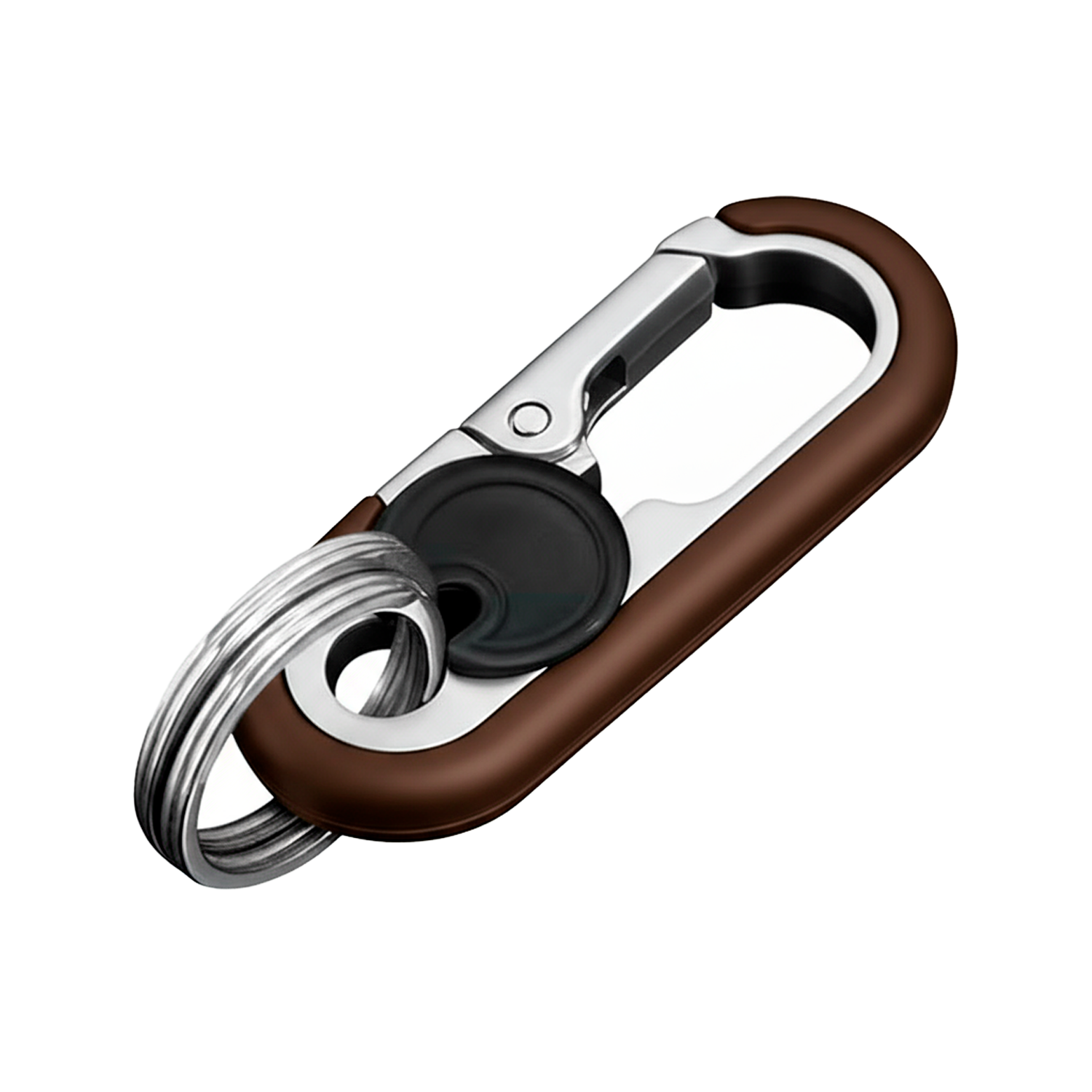 Llavero Mosquetón Antipérdida v2  Marron