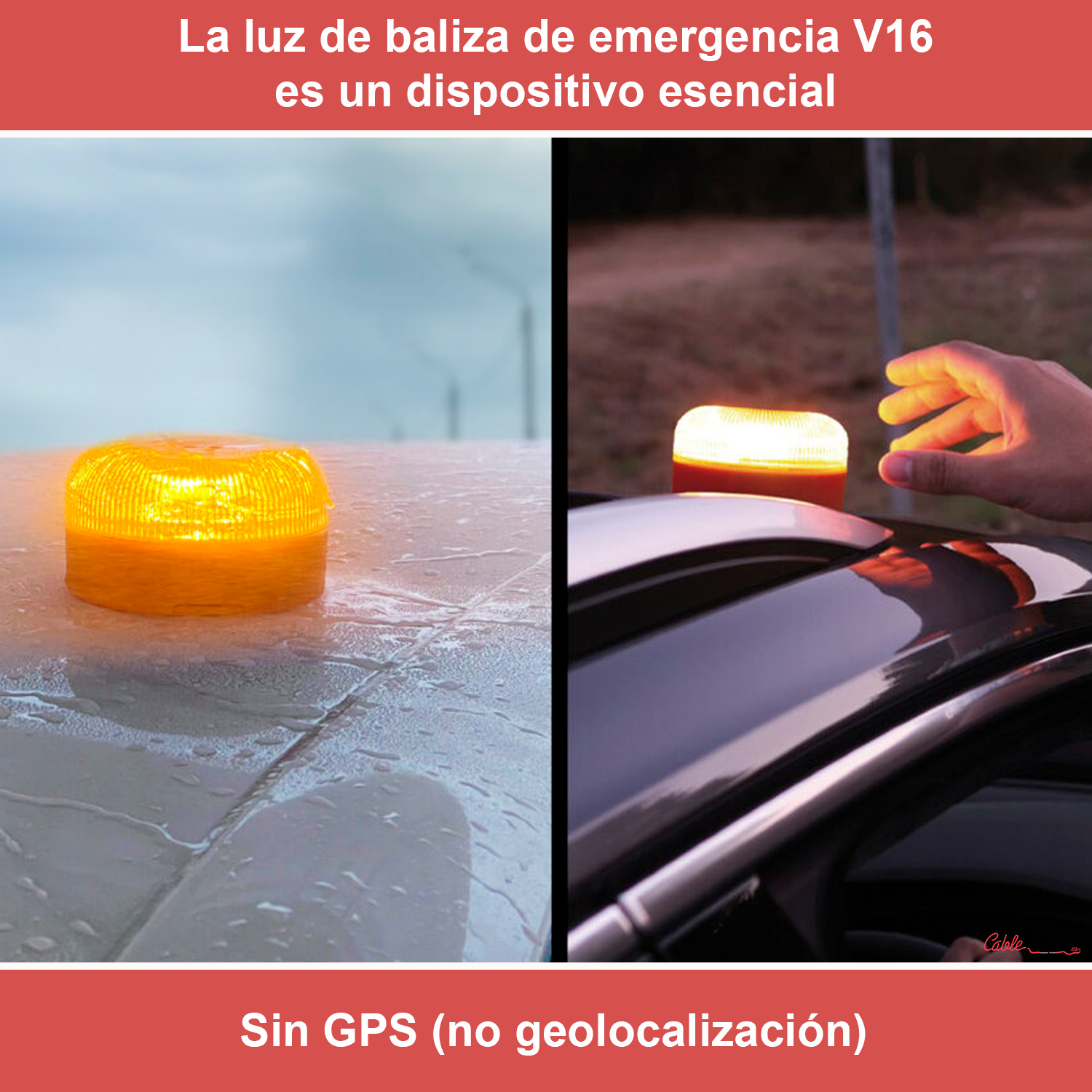 Luz De baliza De Emergencia para coche V16 Sin GPS