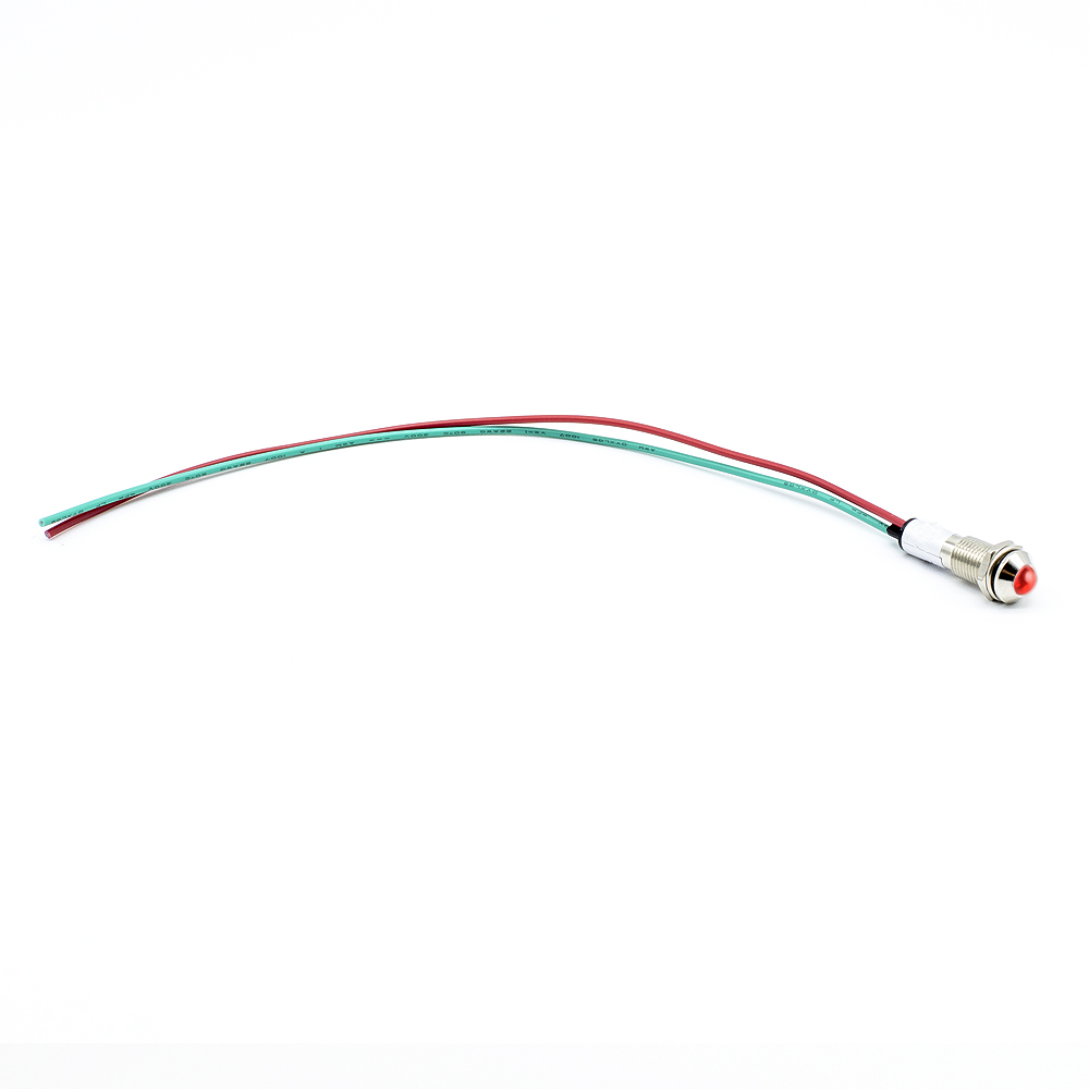 Luz LED piloto de 8mm 12V DC  Rojo