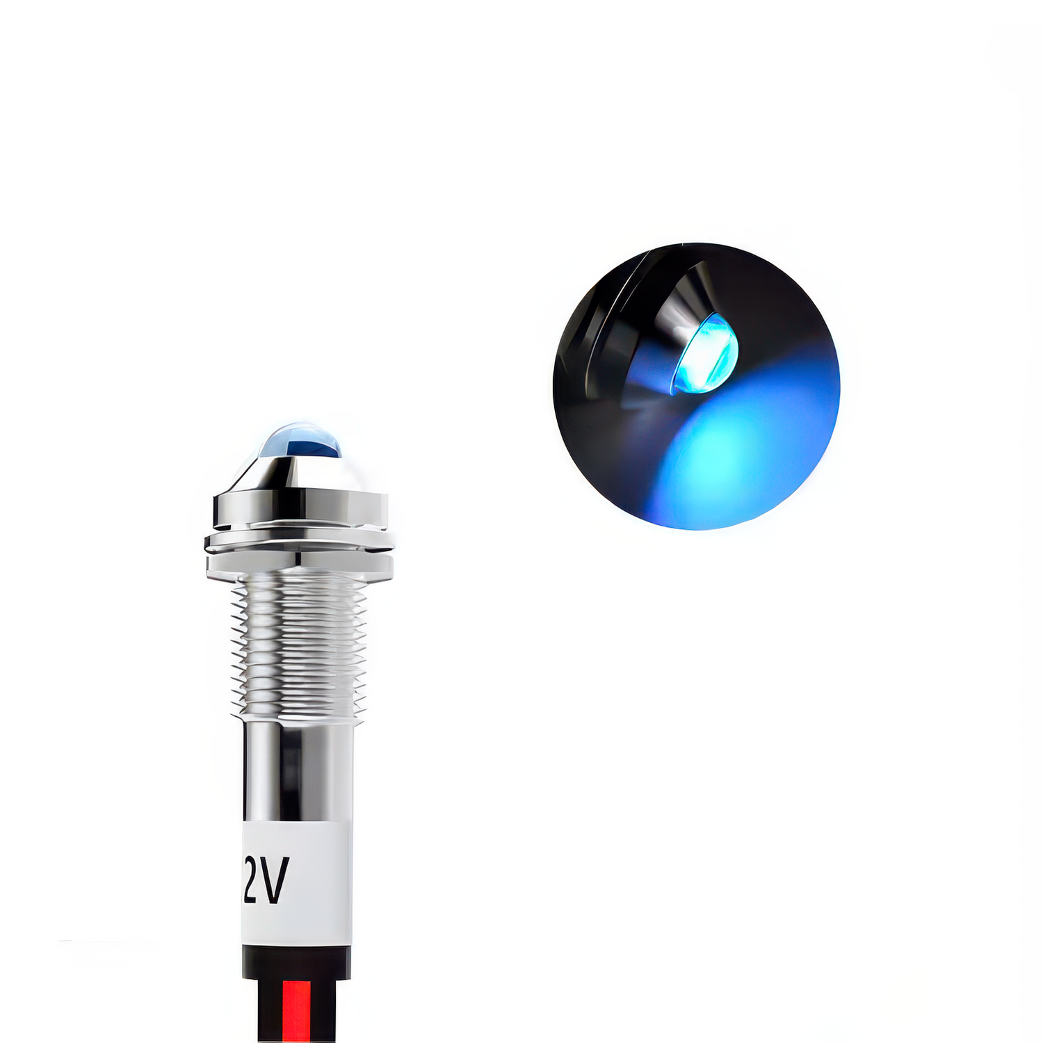 Luz LED piloto de 8mm 12V DC
