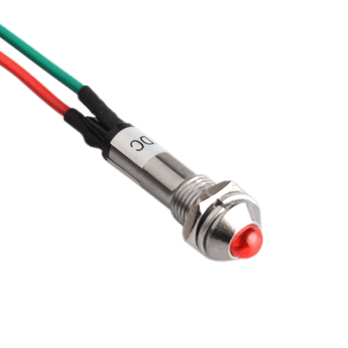 Luz LED piloto de 8mm 12V DC  Rojo