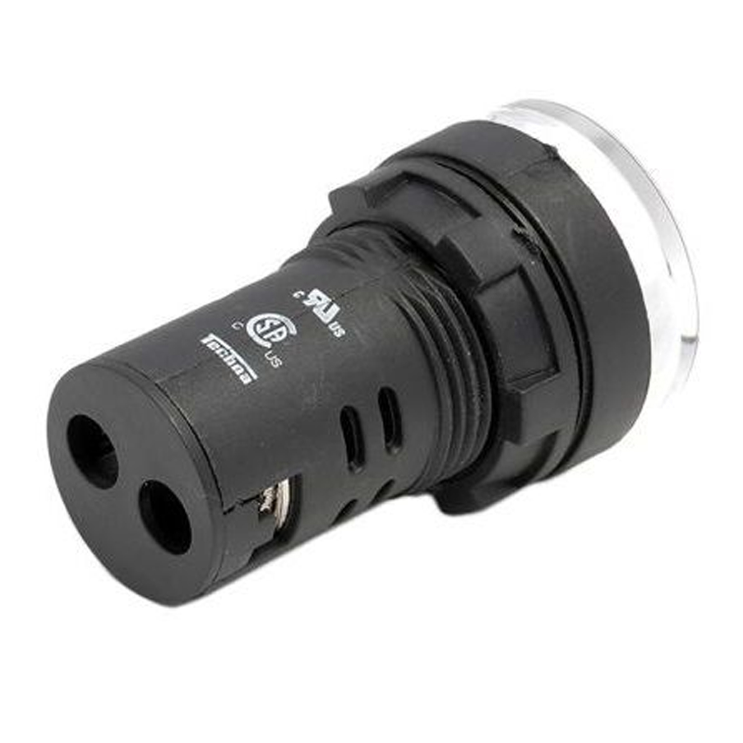 Luz piloto LED de 30 mm para paneles de control 230 VAC  Blanco