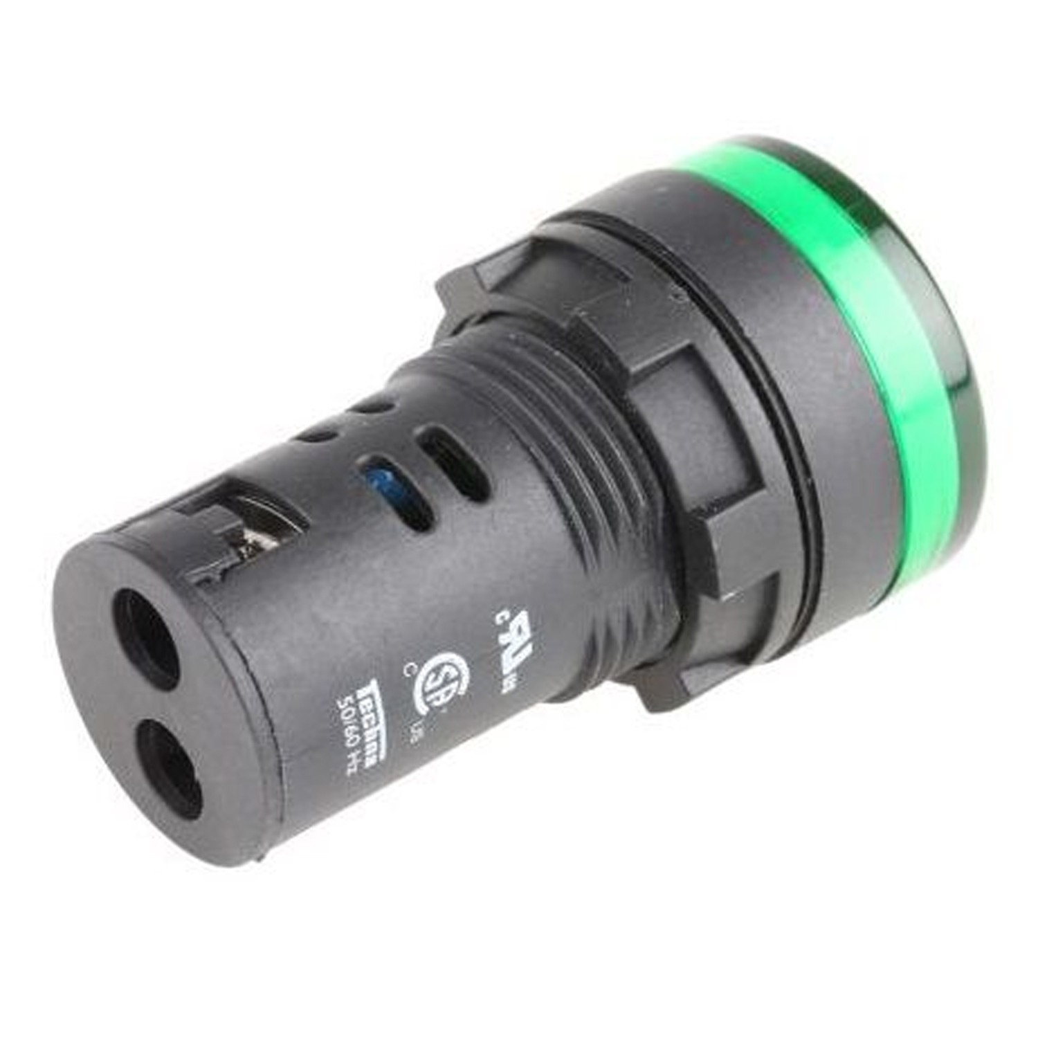 Luz piloto LED de 30 mm para paneles de control 230 VAC  Verde