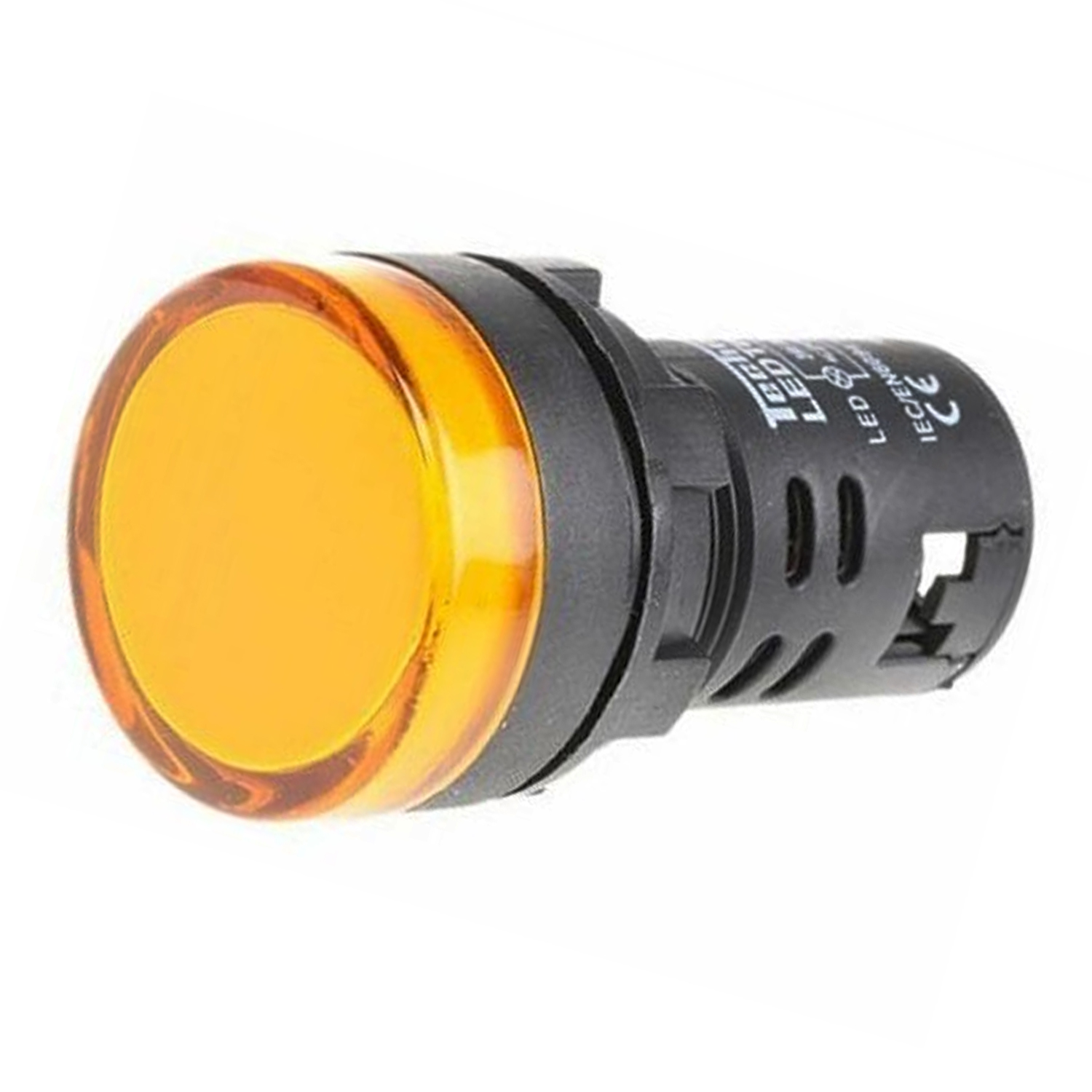 Luz piloto LED de 30 mm para paneles de control 230 VAC  Amarillo