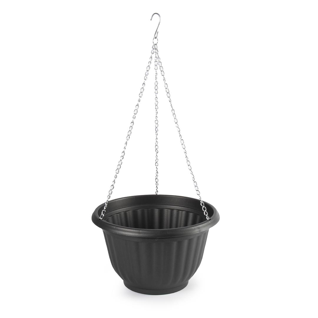 Macetero Colgante de plástico 25 cm Negro