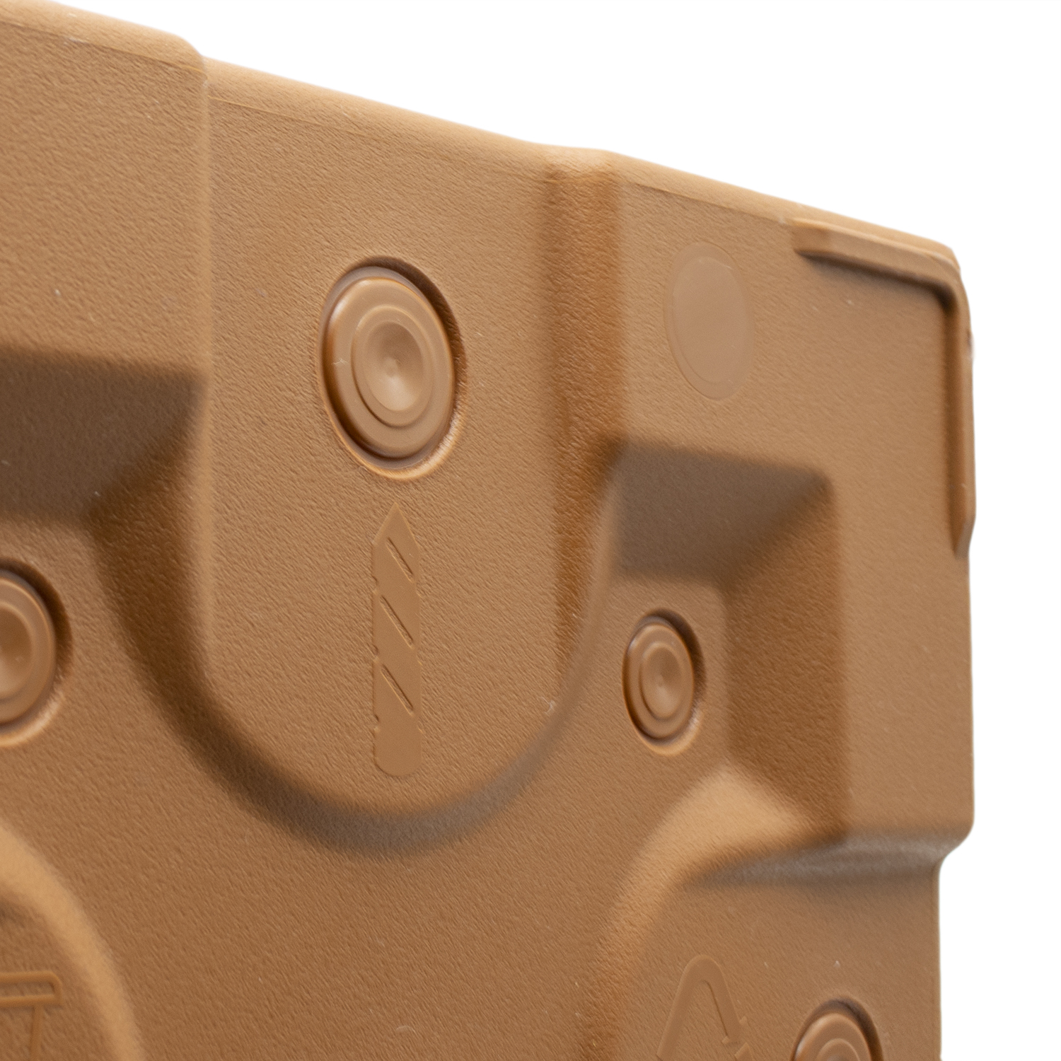 Macetero cuadrado de plastico 20 cm Marron