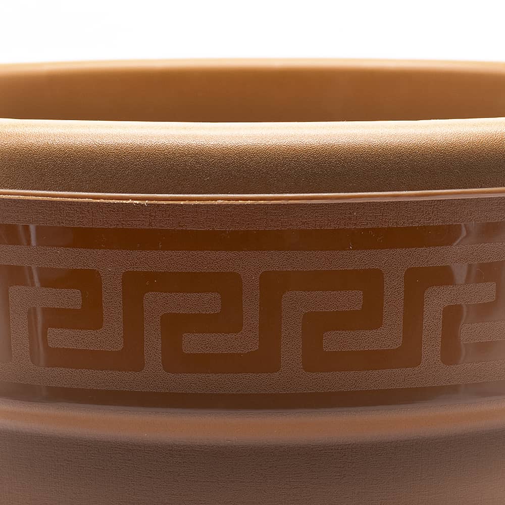 Macetero redondo de plastico 20 cm Marron