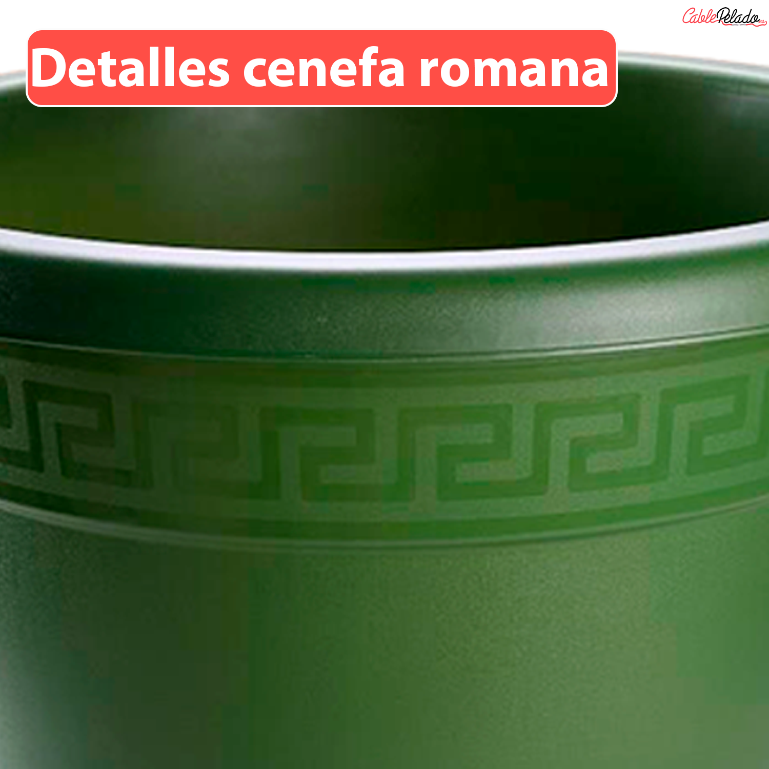 Macetero redondo de plastico 20 cm Verde