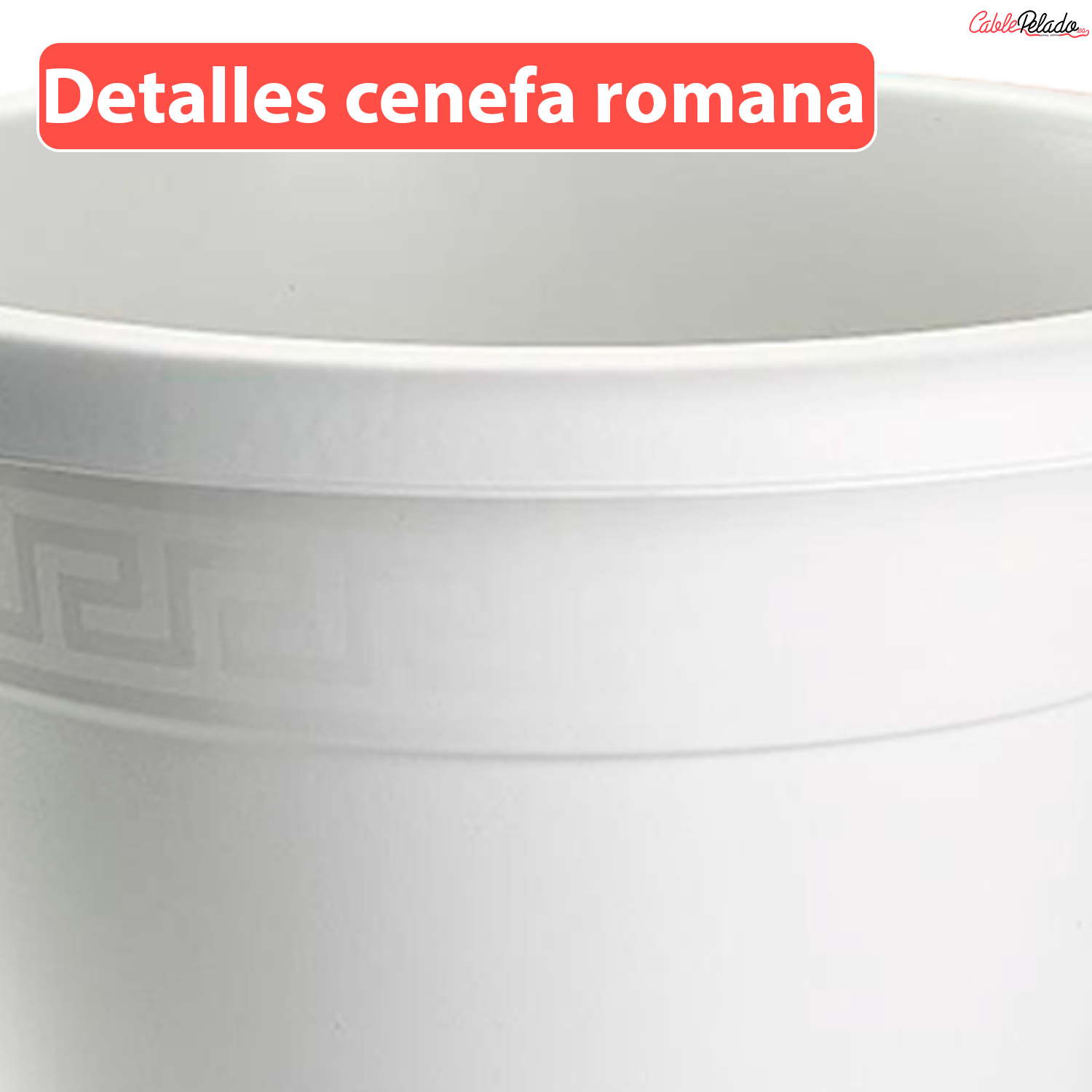 Macetero redondo de plastico 22 cm Blanco