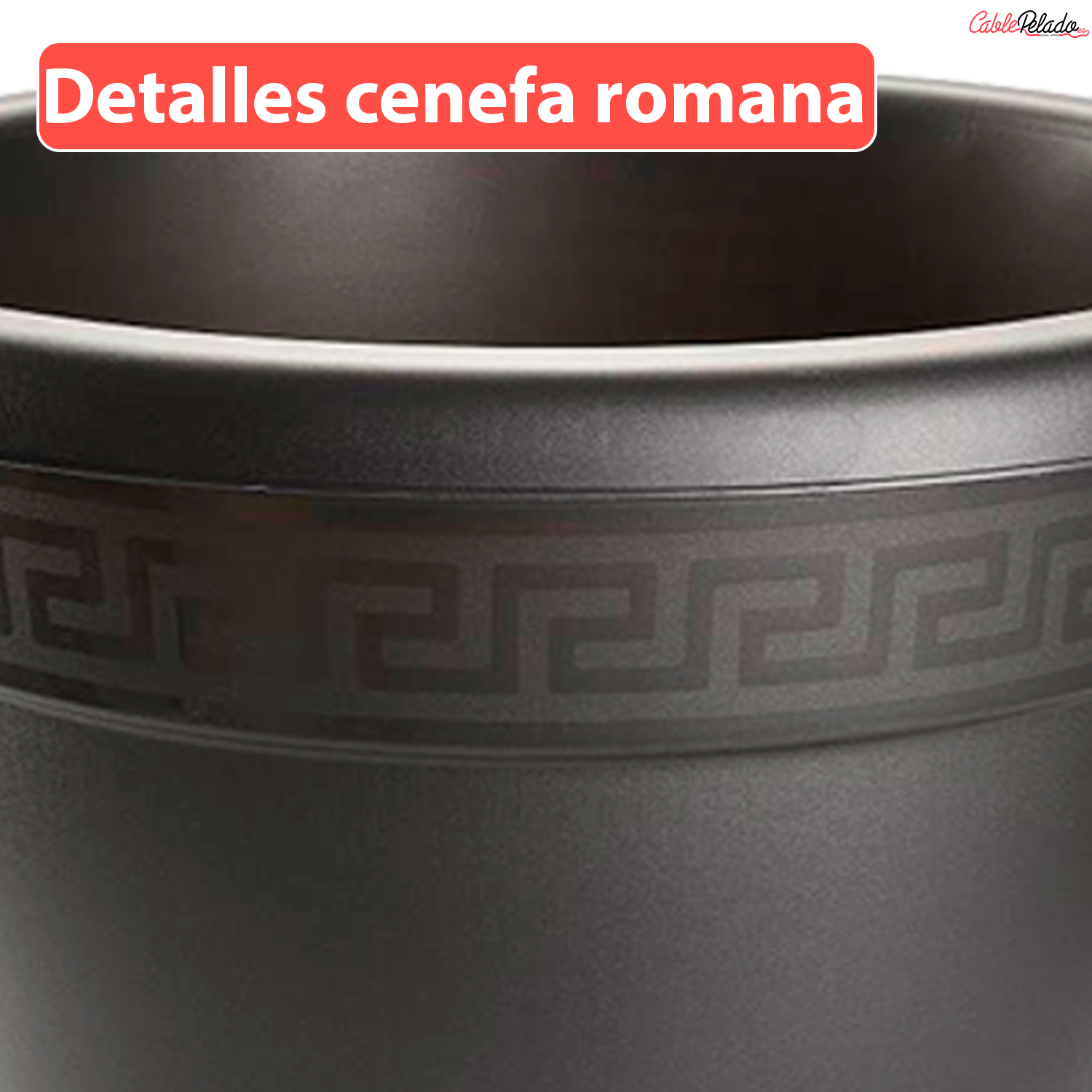 Macetero redondo de plastico 22 cm Negro