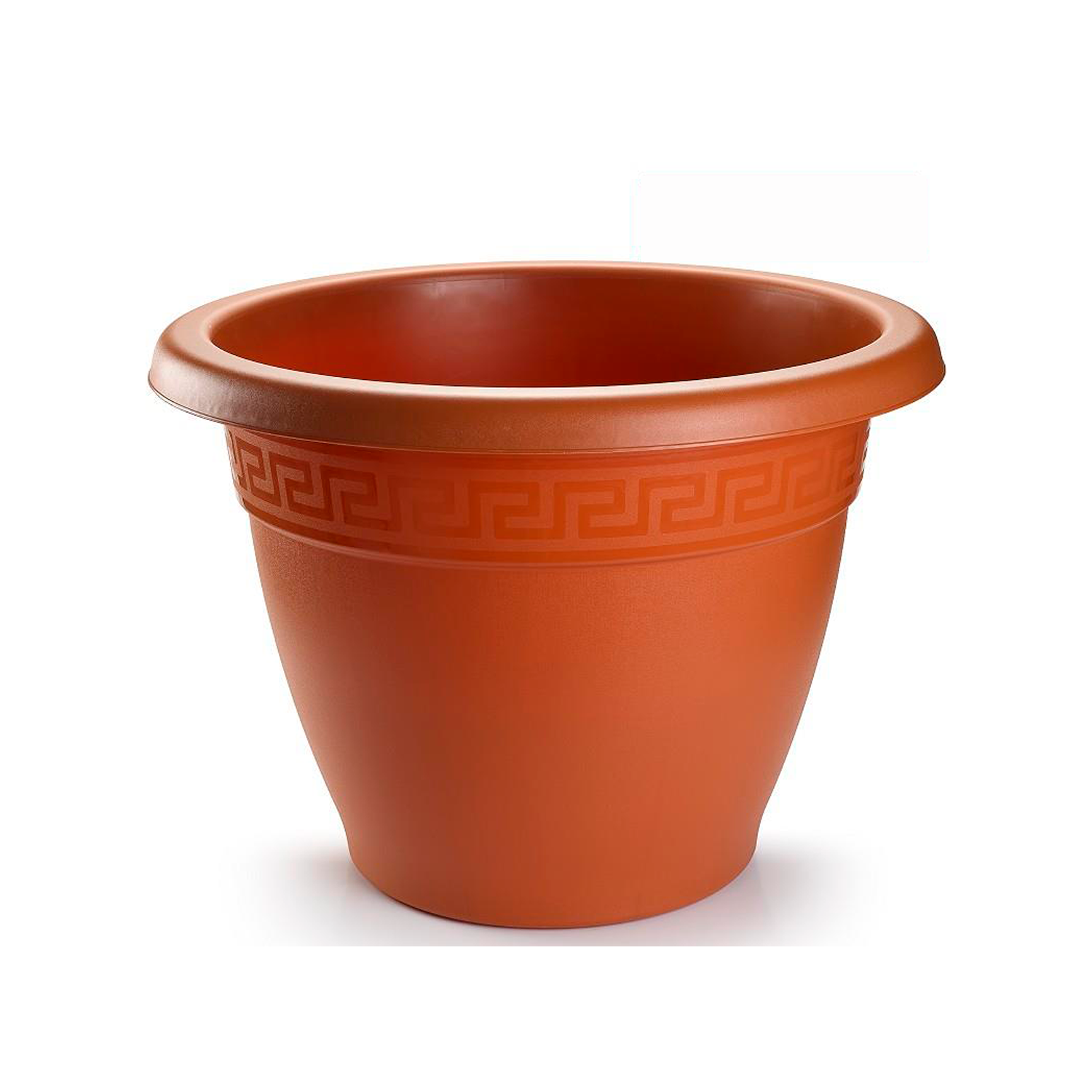 Macetero Redondo De Plastico 30 Cm  Marron