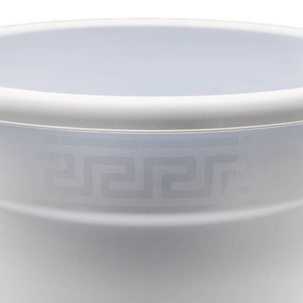 Macetero rendondo de plastico 35 cm Blanco