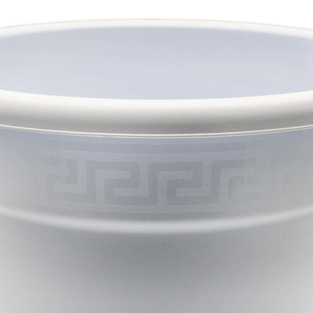 Macetero rendondo de plastico 40 cm Blanco