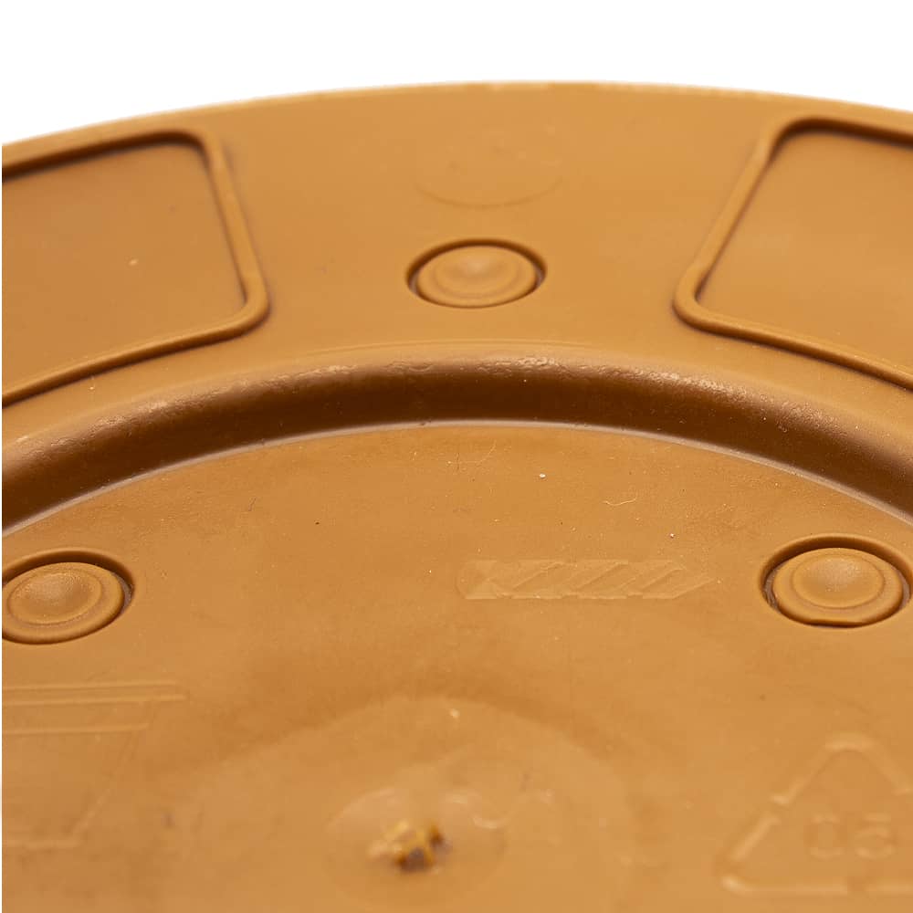 Macetero rendondo de plastico 40 cm Marron