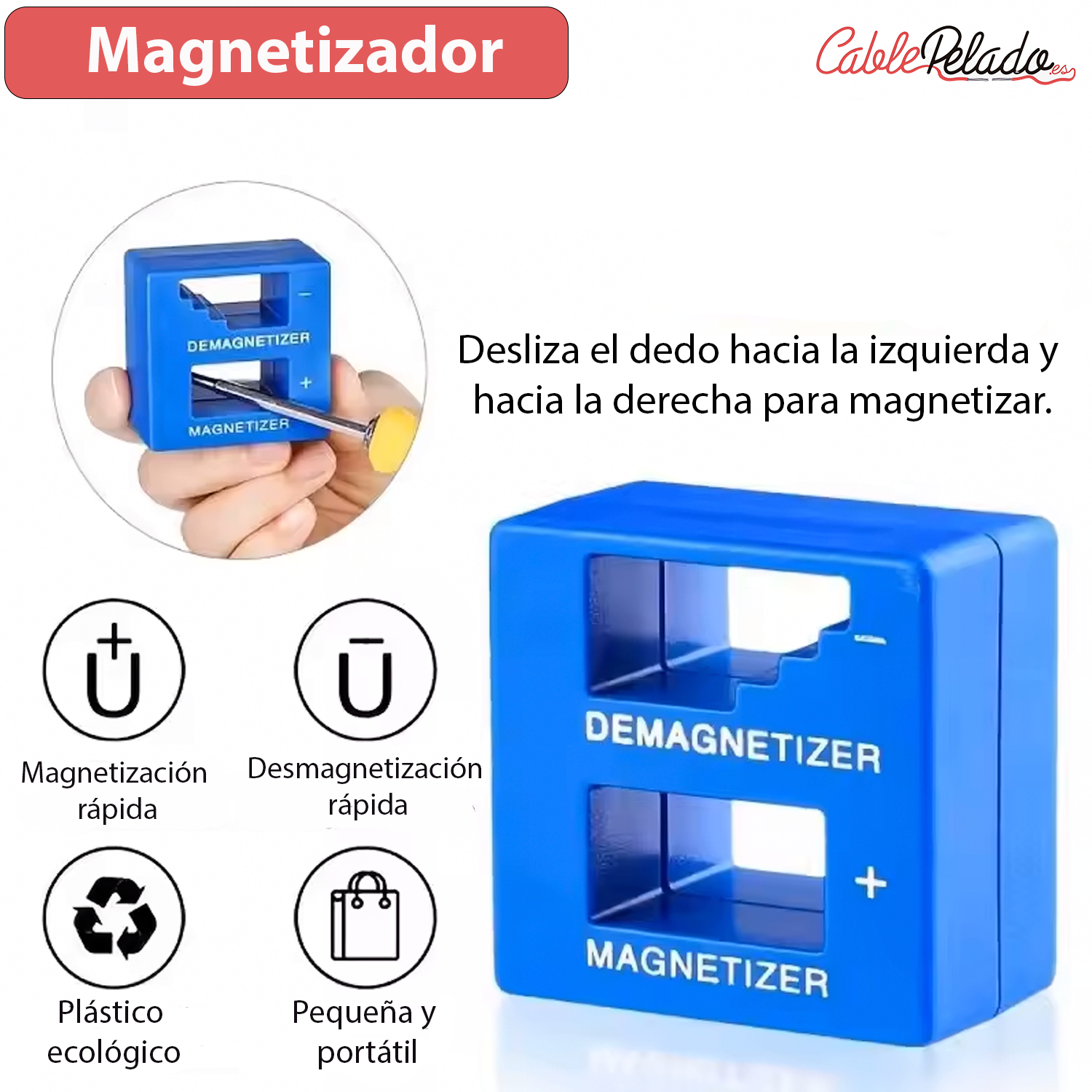 Magnetizador Y Desmagnetizador Destornilladores  Azul