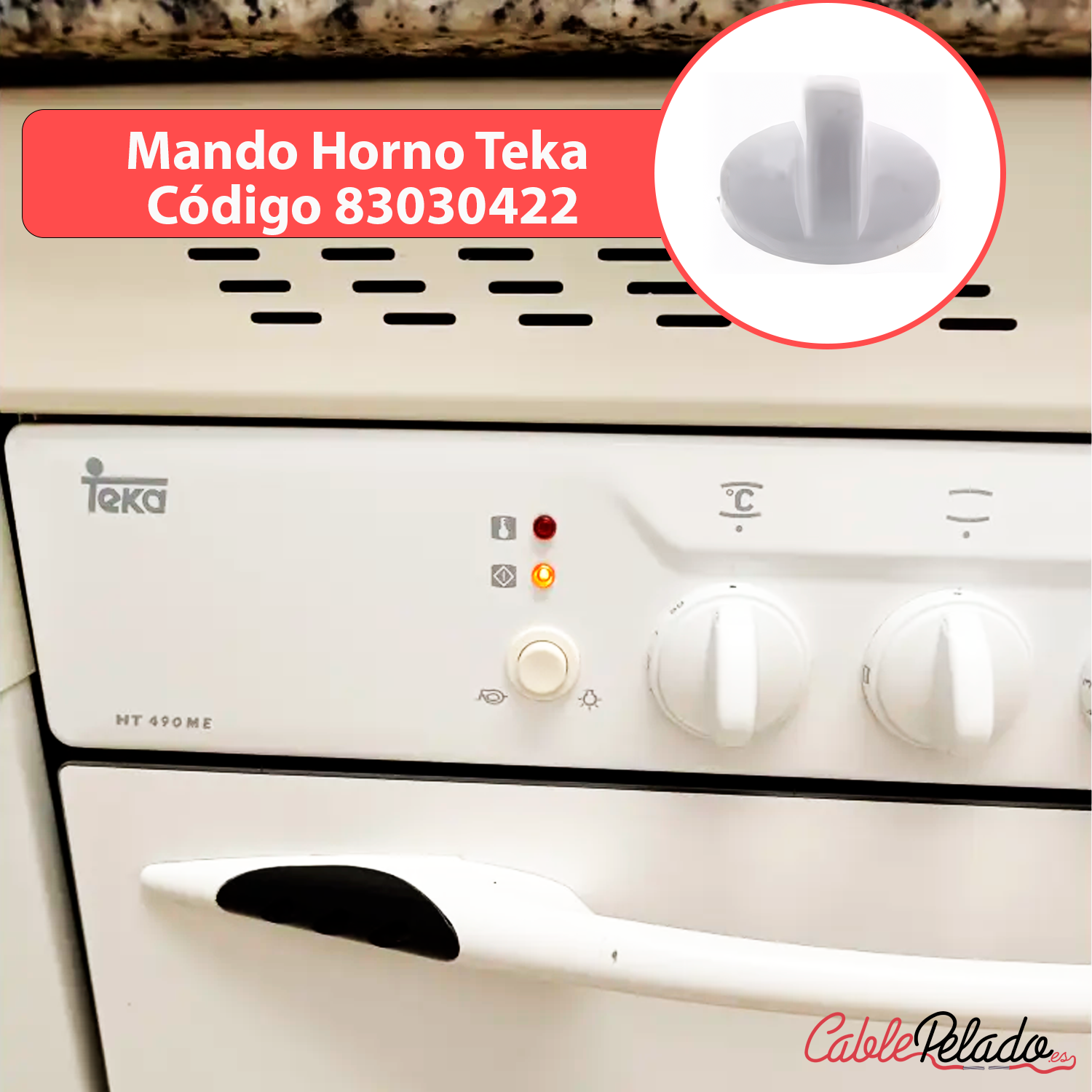 Mando Horno Teka Codigo 83030422  Blanco