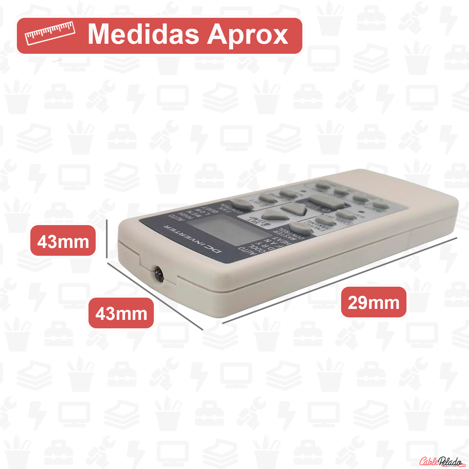 Mando Universal para Aire Acondicionado Fujitsu V2  Blanco