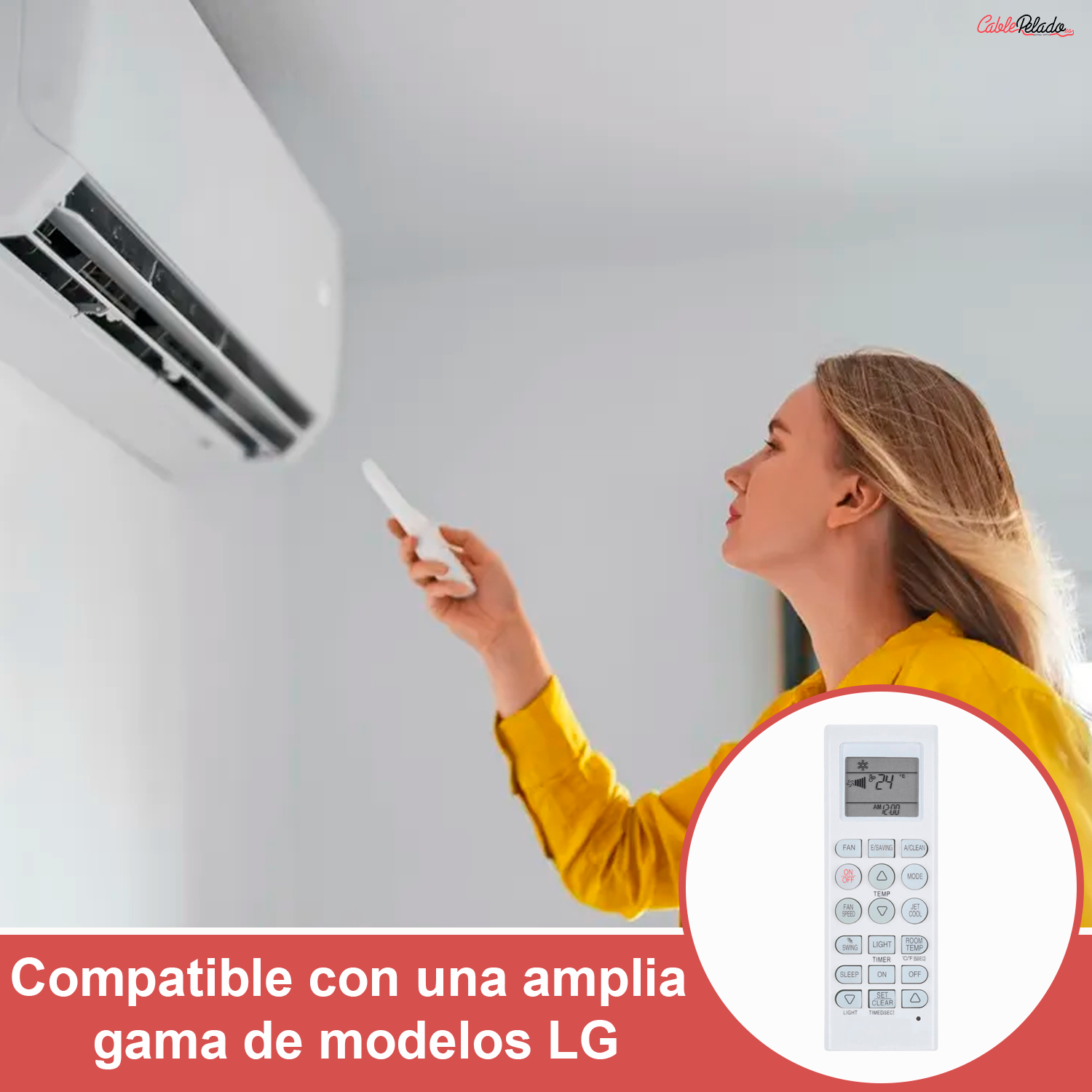 Mando Universal para Aire Acondicionado LG v2