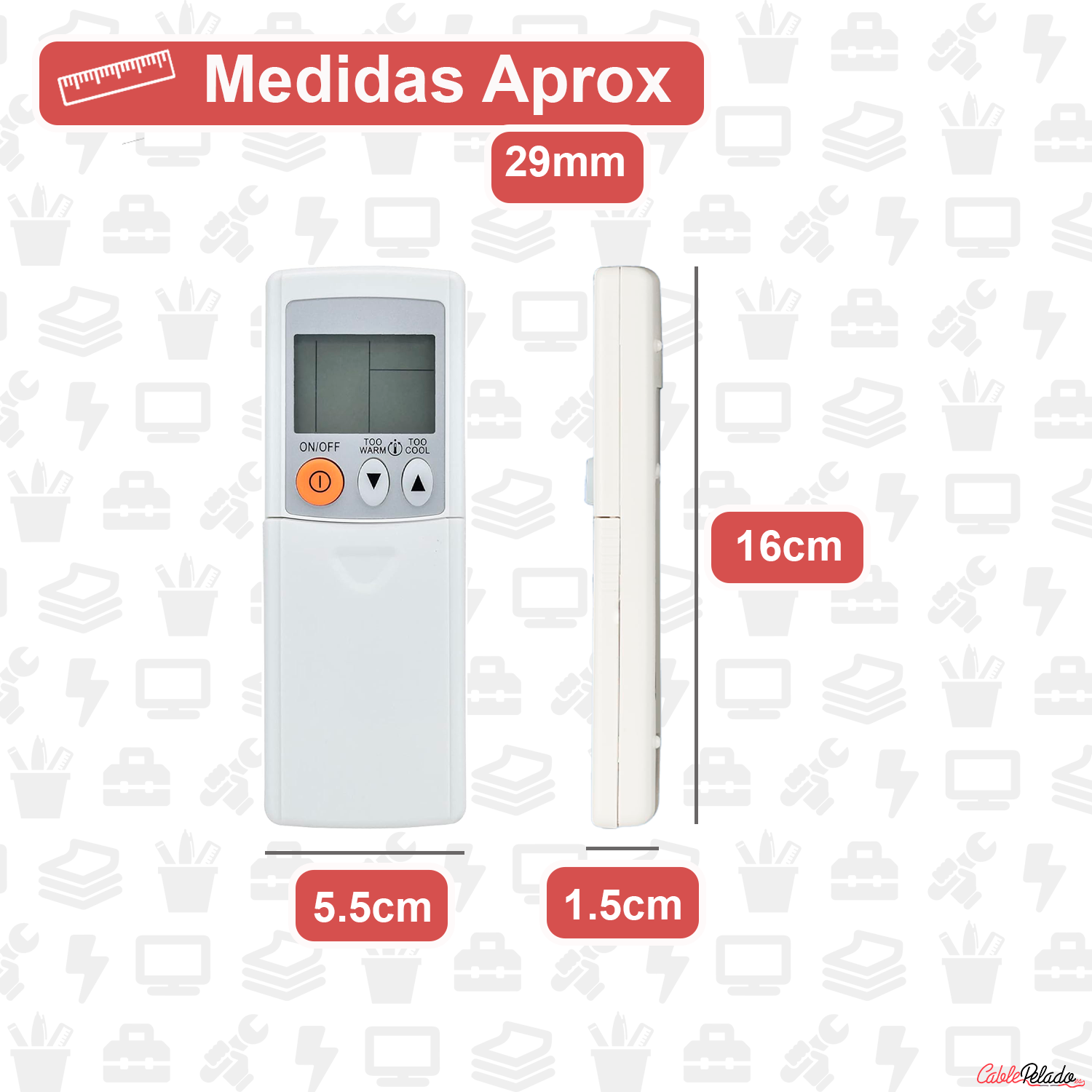 Mando Universal para Aire Acondicionado Mitsubishi v2