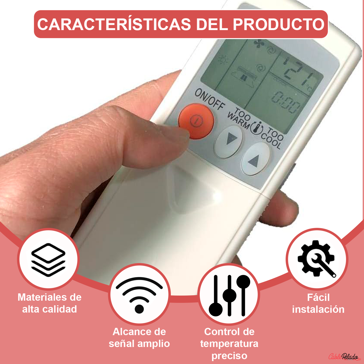 Mando Universal para Aire Acondicionado Mitsubishi v2