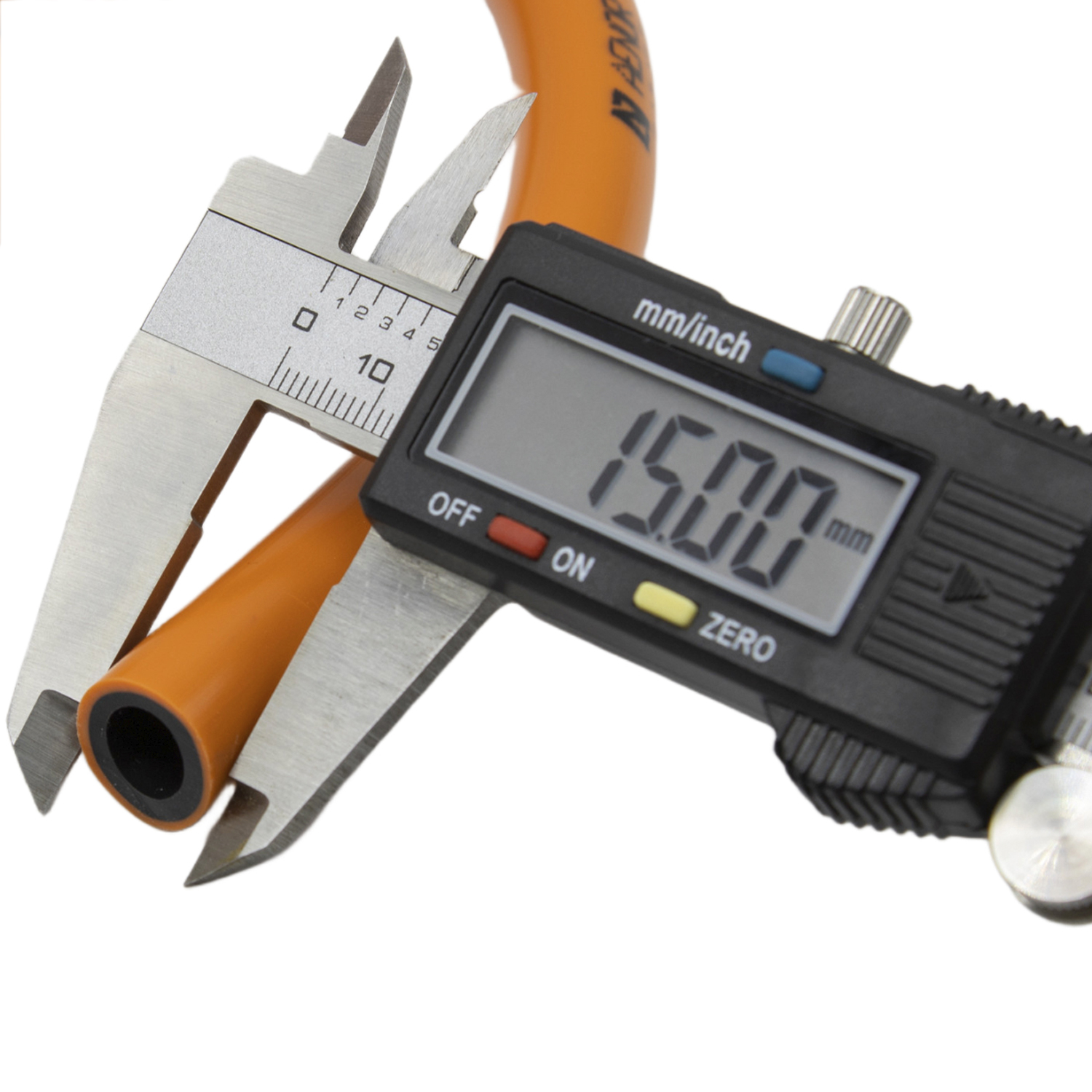 Manguera flexible butano 9mm de diametro interior 1.5 M Naranja