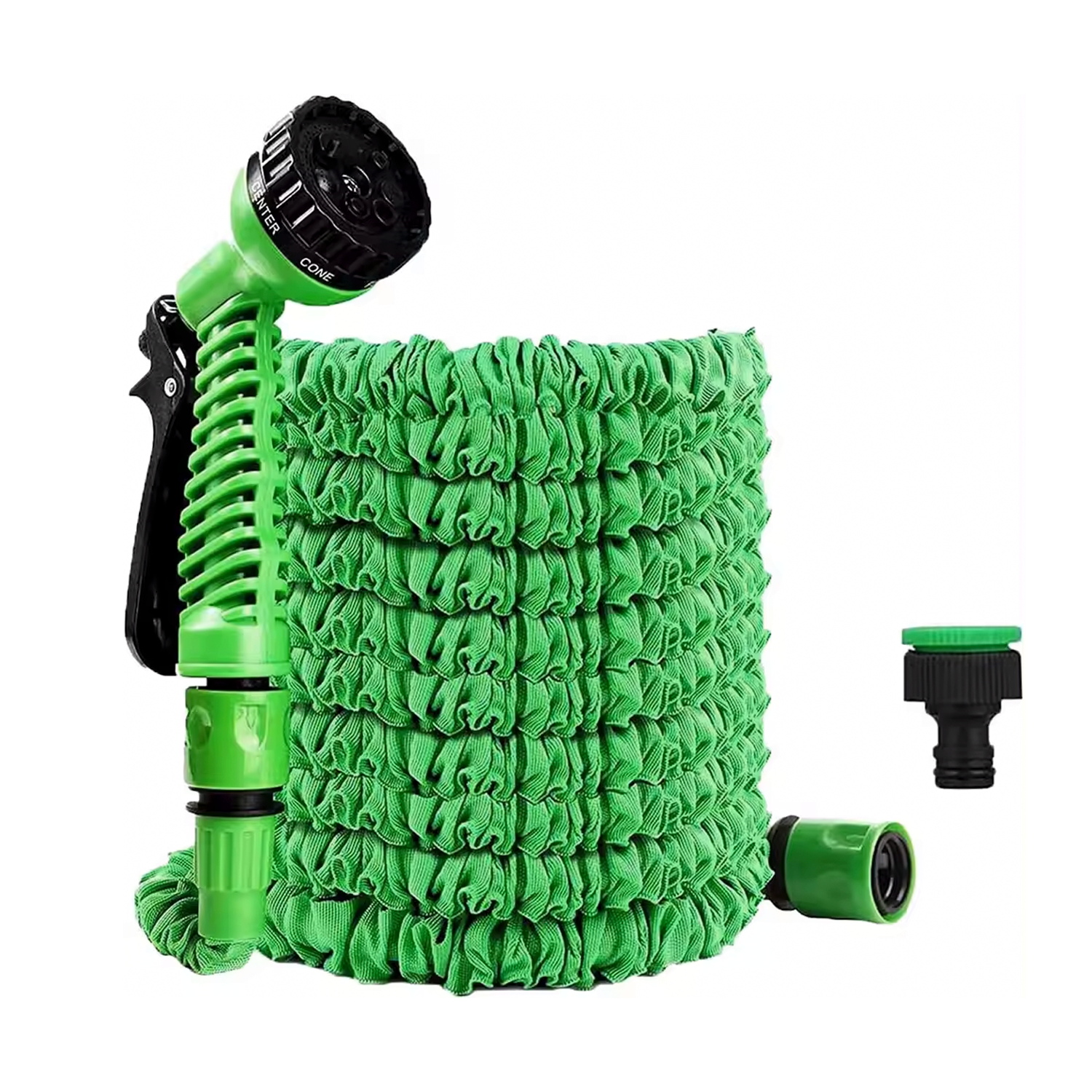 Manguera Jardin Extensible Hasta 7.50 Metros Incluye Pistola 7.5 M Verde