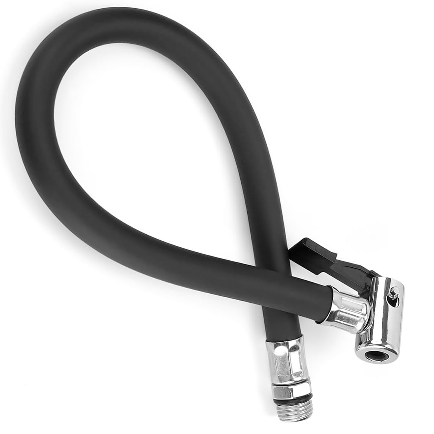 Manguera Para Inflador De Neumático De Coche 12.5mm Longitud 37 Cm Acodado  Negro