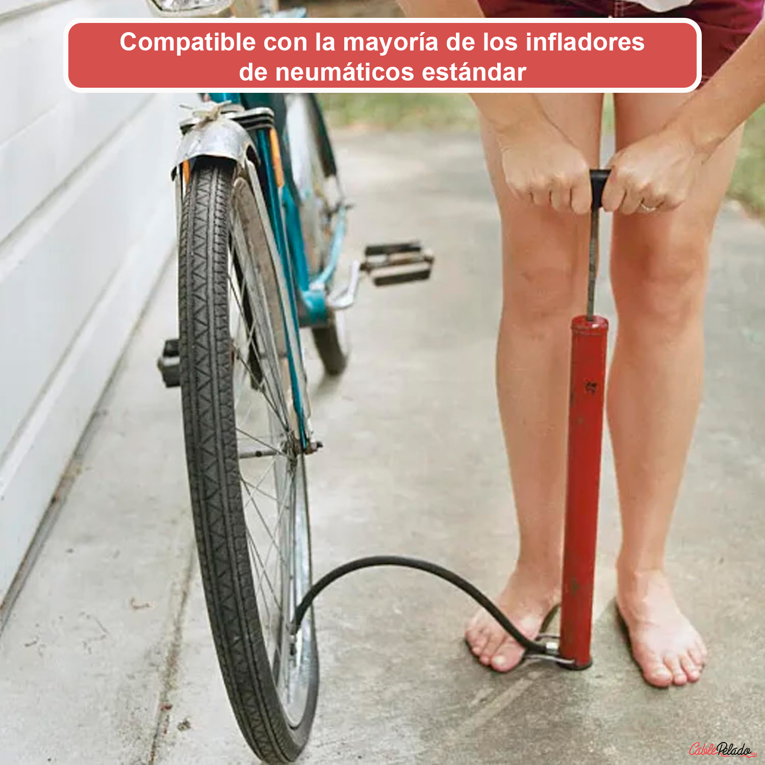 Manguera Para Inflador De Neumático De Coche 12.5mm Longitud 37 Cm Acodado  Negro