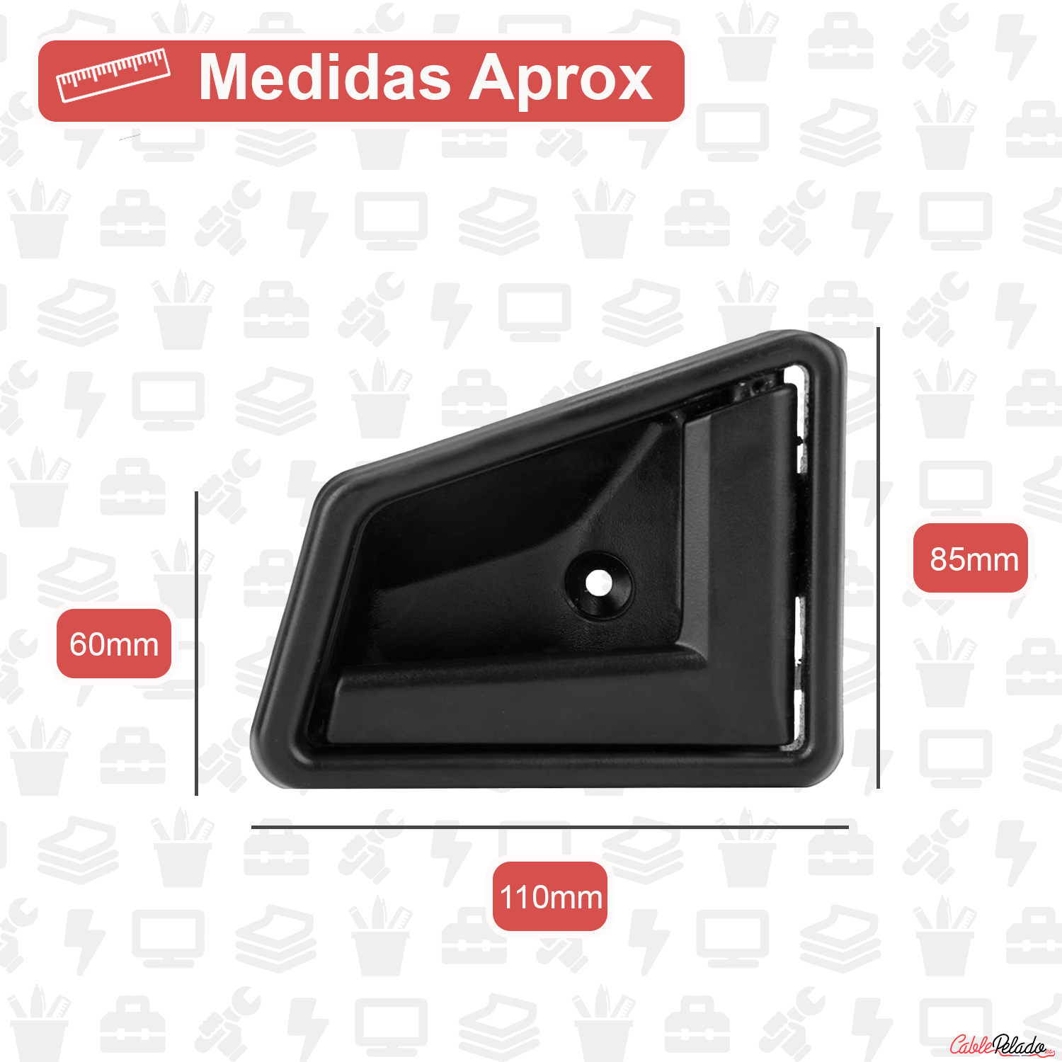 Manilla De La Puerta Derecha Interior Y Trasera Compatible Con Suzuki Vitara  Negro