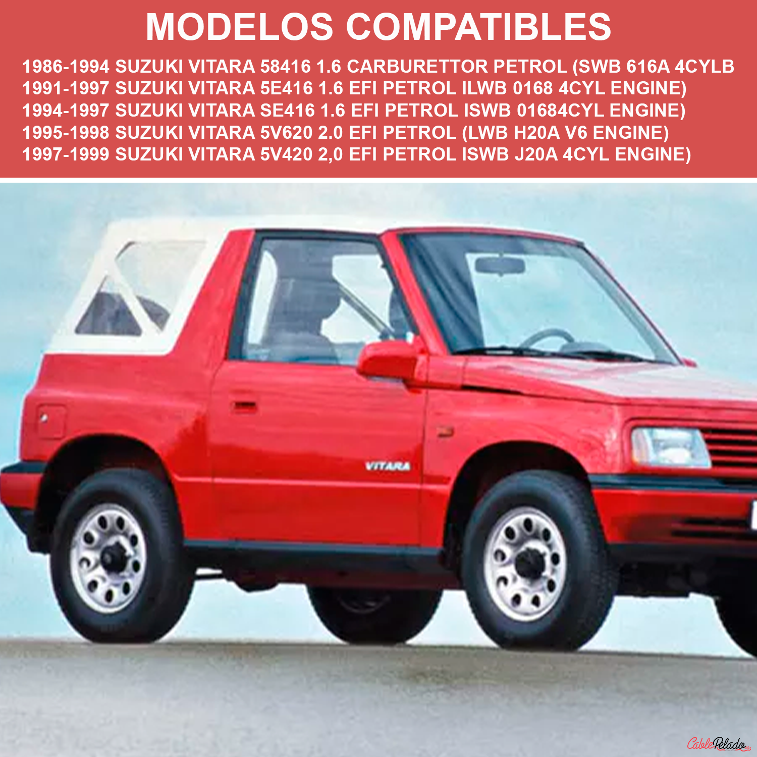Manilla De La Puerta Derecha Interior Y Trasera Compatible Con Suzuki Vitara  Negro
