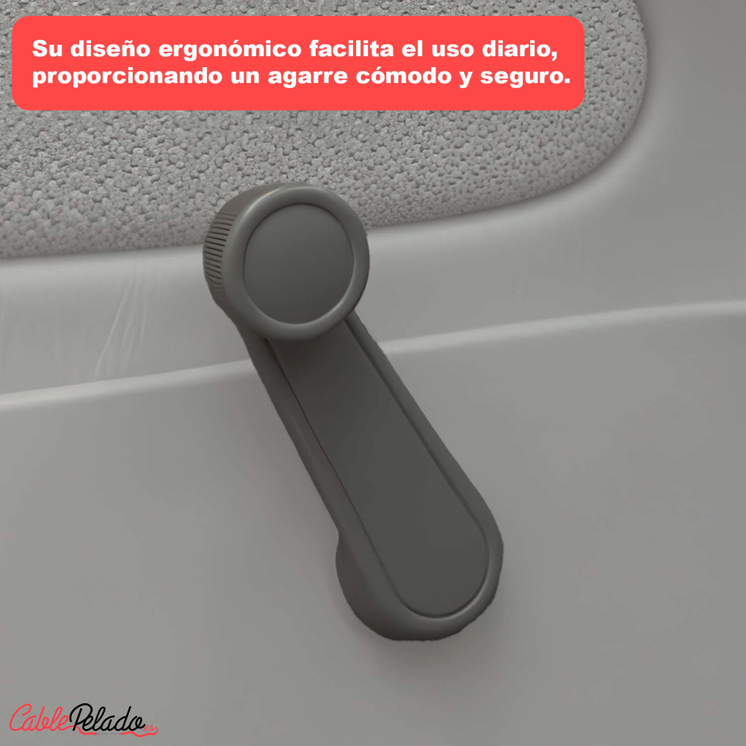 Manivela Manija Para Ventanilla Universal  Gris