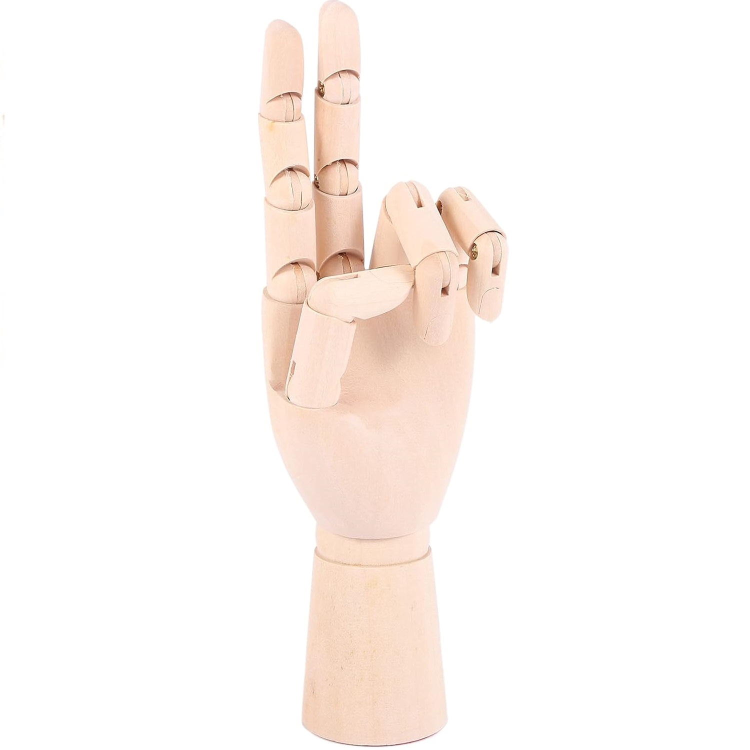 Mano articulada izquierda maniqui madera 25 cm