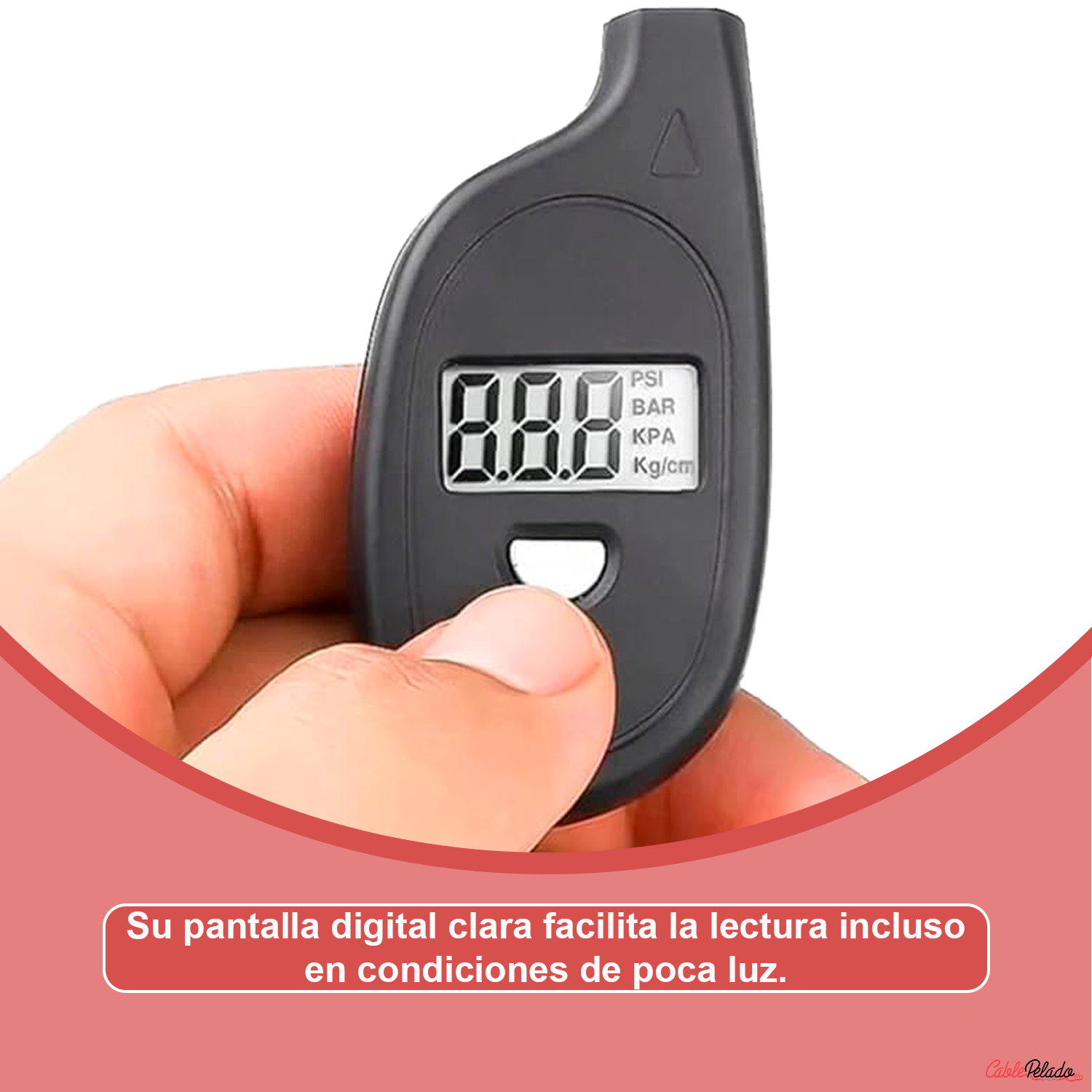 Manómetro Digital Neumáticos  Negro