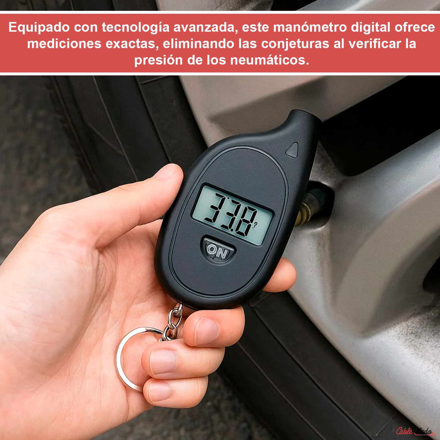 Manómetro Digital Neumáticos  Negro